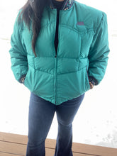 Load image into Gallery viewer, GTA Feeds Teal Down Puffer Jacket