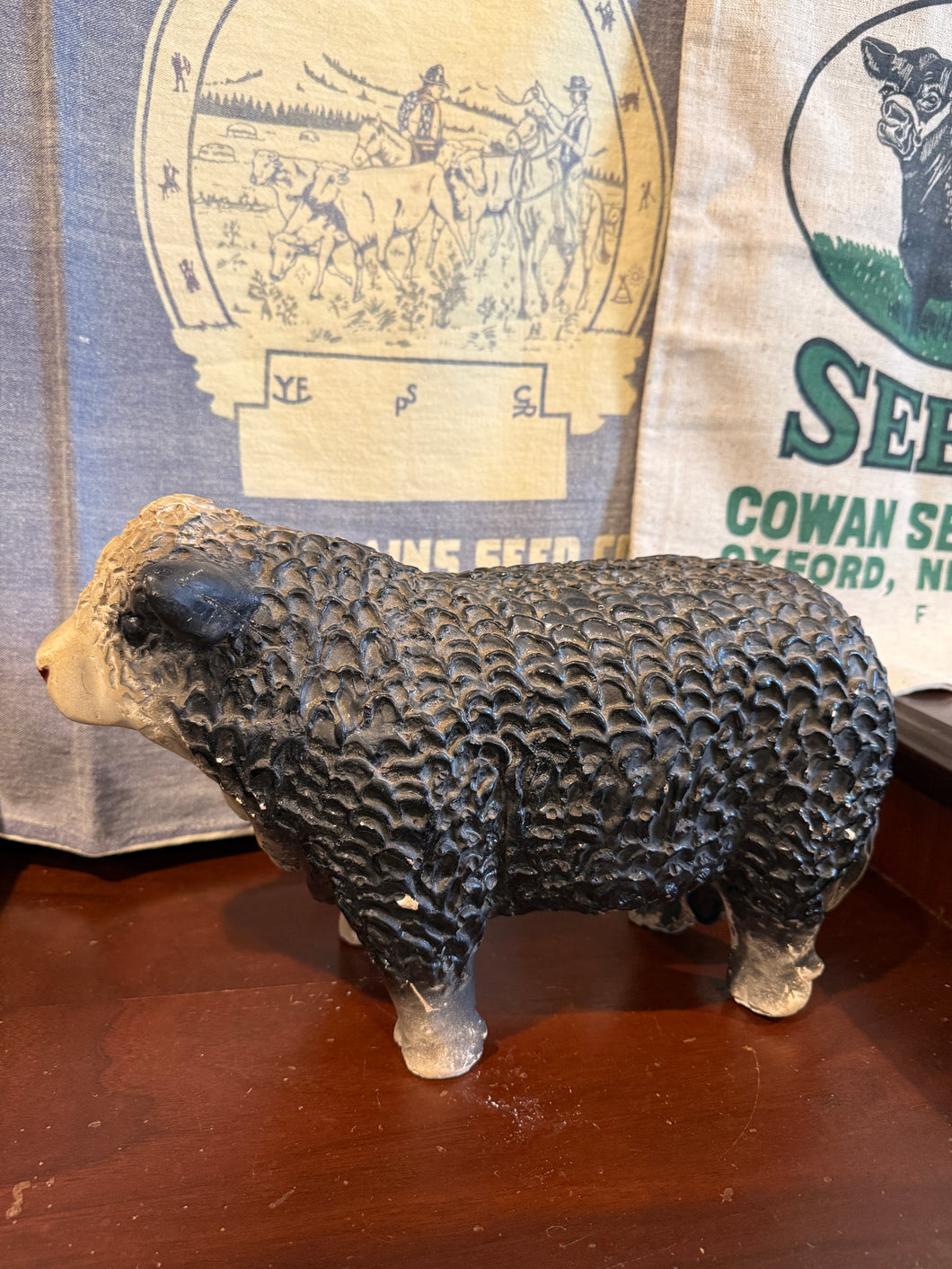 14” Black Baldy Bull Bank