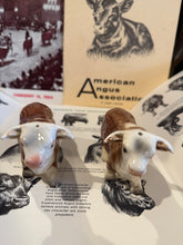 Load image into Gallery viewer, Horned Hereford Bull Salt &amp; Pepper Shakers