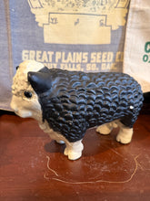 Load image into Gallery viewer, 9” Black Baldy Bull Bank