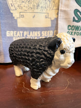 Load image into Gallery viewer, 9” Black Baldy Bull Bank