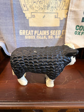 Load image into Gallery viewer, 9” Black Baldy Bull Bank