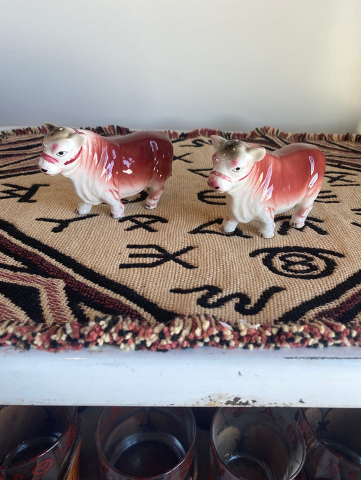 Polled Hereford Bull Salt and Pepper Shakers