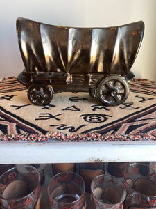 Ceramic Covered Wagon Planter