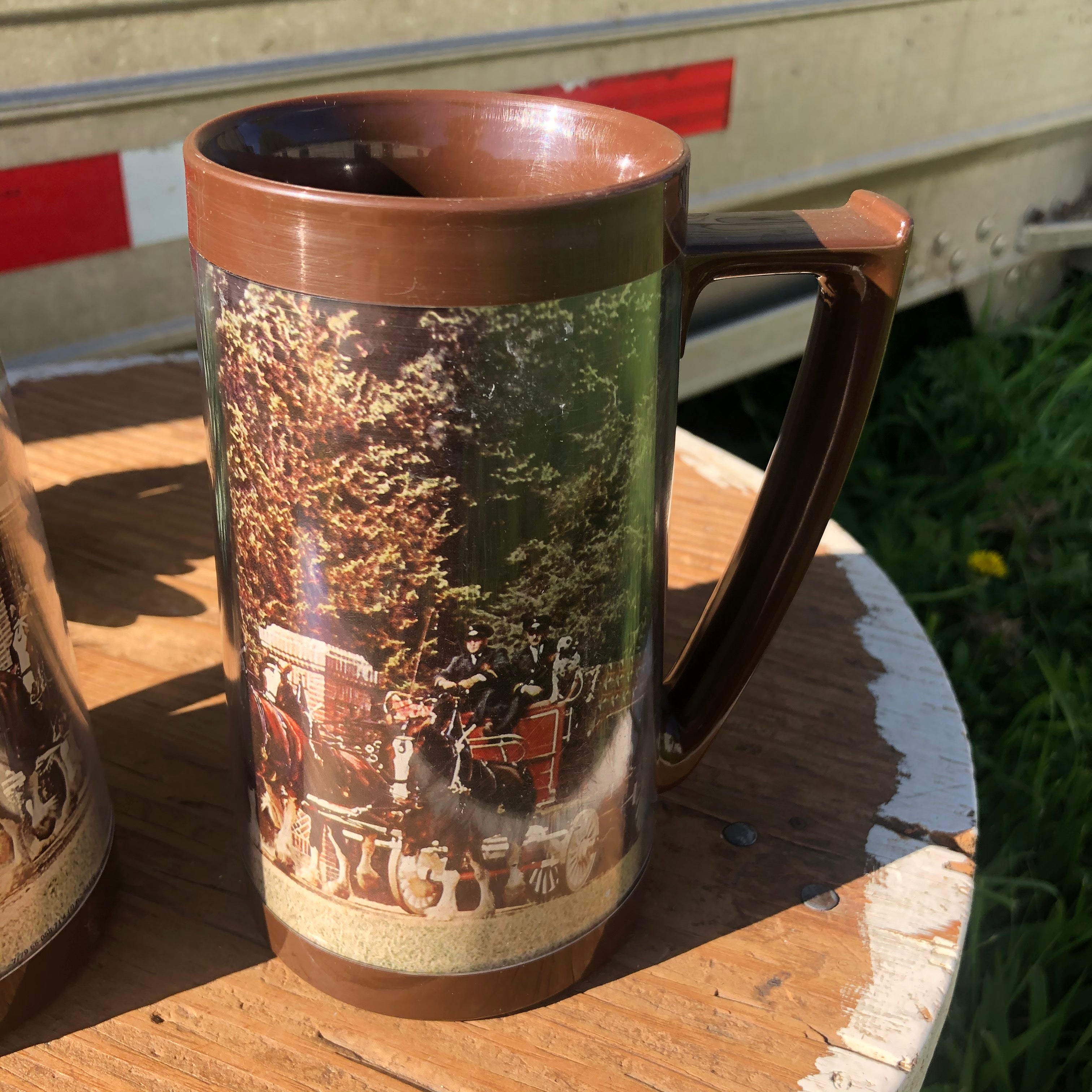 Texas Rangers Thermo Serve Plastic Mug Cup Bud Man Budweiser 