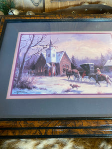 Christmas Cowboy Church Frame