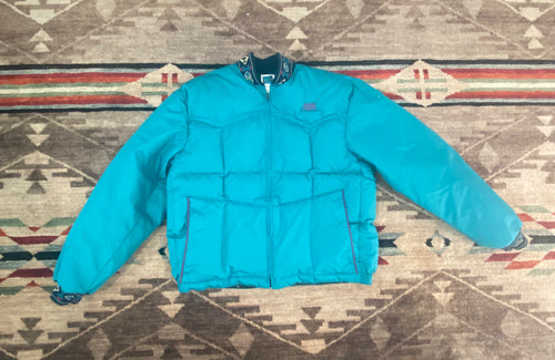 GTA Feeds Teal Down Puffer Jacket