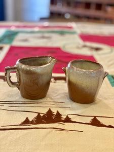 Frankoma Creamer and Sugarer Set