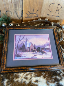 Christmas Cowboy Church Frame