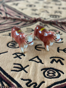 Polled Hereford Bull Salt and Pepper Shakers