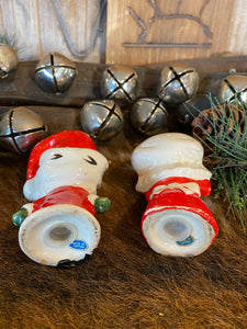 Boy and Girl Santa & Mrs. Claus Salt & Pepper Shakers
