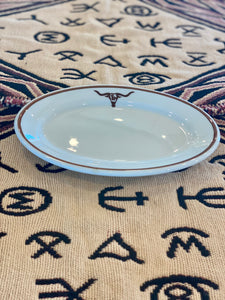 CR Ranch Brand Longhorn Oval Serving Plate