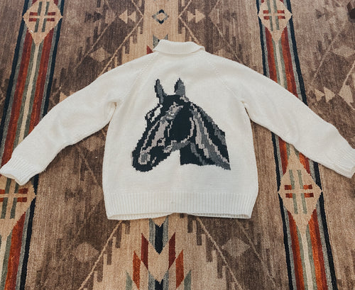 “Sharon” Horse Head Sweater