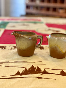Frankoma Creamer and Sugarer Set