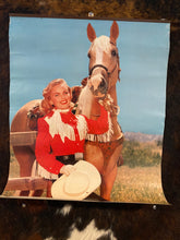Load image into Gallery viewer, Blonde Cowgirl and Palomino Poster